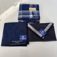 メンズ　HIROKO KOSHINO ネイビー ハンカチセット　POLOのサムネイル