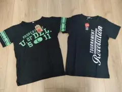 新品　キッズ 半袖Tシャツ 2枚セット ブラック 130 140cm　ロゴ