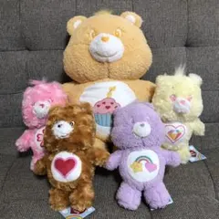 ケアベア　ふんわりBIGぬいぐるみ　5点セット