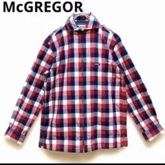 McGREGOR チェック柄 ジップアップ カバーオール M 赤ネイビーホワイトのサムネイル