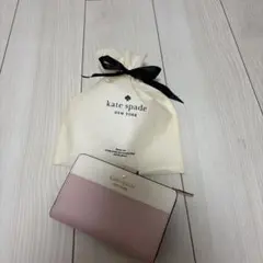 kate spade 二つ折り財布 ピンク/ホワイト