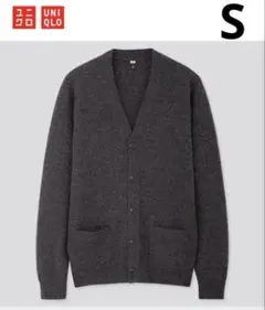 【UNIQLO】ユニクロ　プレミアムラムVネックカーディガン　S