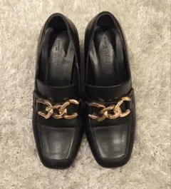 AZUL BY MOUSSY ゴールドメタル ローファー パンプス Sサイズ