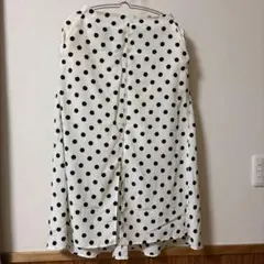 ドット柄フレアロングスカート