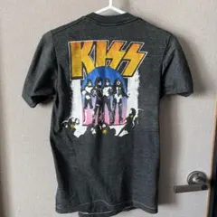 KISS 両面 濃グレー 80’sヴィンテージ 古着 美品 レア 当時物
