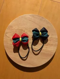 カラフルリボンヘアゴム2個セット