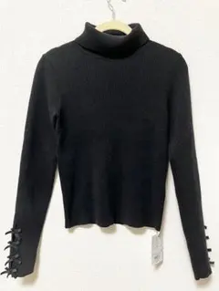 新品ウィルセレクション袖リボン ラメニット