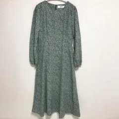 り*こ様 【美品】DHOLIC 花柄 長袖ワンピース グリーン