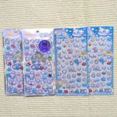 【即日発送・新品】2種×2枚ずつ／ぷくぷくあわわちゃん　プチドロ＆エポキシシール