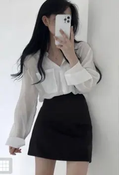 GRL インパン裏地付き台形ミニスカート［at1531］のサムネイル