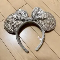 ミニー　カチューシャ シルバー スパンコール