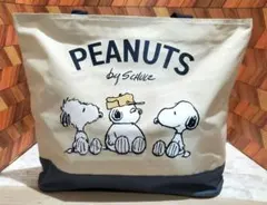 SNOOPY 可愛い スヌーピー 大きめ トートバッグ アイボリー
