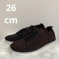 美品❣️ メンズ スリッポン スニーカーニット 26 介護靴 黒 ウォーキング
