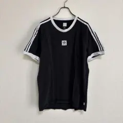 S00460 adidas 刺繍ロゴ Tシャツ ブラック 黒