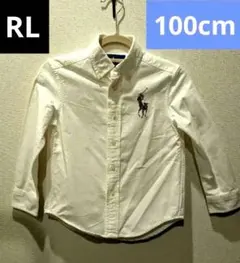 【美品】Ralph Lauren ホワイト ポロシャツ 4/4T
