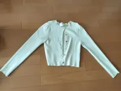 Snidel ホワイトリブ編みカーディガン