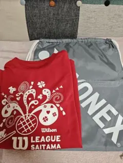 Wilson　記念 Tシャツ & Yonex バッグ付き