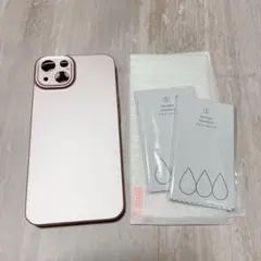 ほぼ裸 CASEKOO iPhone13用 ケース ガラスフィルム付属 桜色