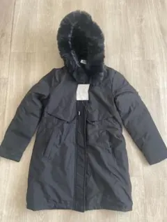 新品☆ブラック フリースライニング モッズコート