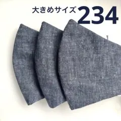 234ハンドメイドマスク＊大人用大きめサイズ3枚