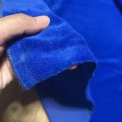 220昭和レトロ　青色の生地　105×195 汚れあり