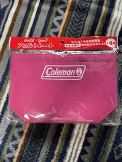 【非売品】Coleman✖︎コカコーラ　フェルトトートバッグ　ピンク