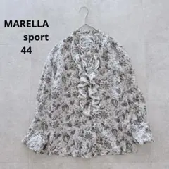 マレーラ スポーツ　ブラウス　花柄　シルク混　シアー　総柄　（44）フリル　上品のサムネイル