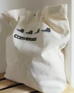 【美品】CONVERSE スニーカープリント トートバッグ 軽量 大容量