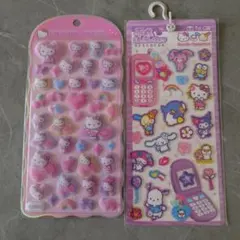 ハローキティ コットンパフィーシール サンリオ 平成はっぴーフォンステッカー