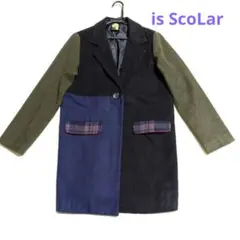 お値下げ✽is ScoLar　イズスカラー チェスターコート 配色切り替え М