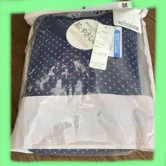 新品⭐︎長袖、長パンツ　パジャマ　ドッド柄　水玉模様　ネイビー　Mサイズ