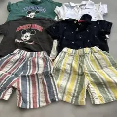 ミッキーマウス ポロシャツ ショートパンツ セット 80