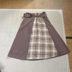 チェック柄 Aラインスカート