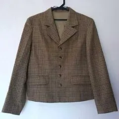 チェック柄冬素材スーツ