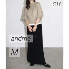 516 andme クルーネック 長袖 ニット