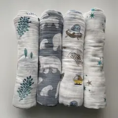 大判おくるみ・ブランケット 4枚セット