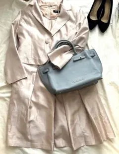 値下げ中 ONEIROS オネイロス サテン素材のピンクのツーピース 17号