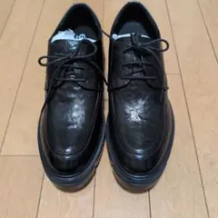 メンズ レースアップシューズ 厚底 ラグソール ブラックのサムネイル