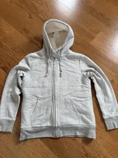 UNIQLO ユニクロ ボアパーカー グレー Lサイズ フルジップ