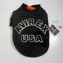 新品 AVIREXアヴィレックス ロゴ入り 犬用ジャケット 黒・オレンジ系