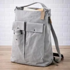 リュックサック 2WAY トートバッグ 大容量 A4サイズ グレー お洒落