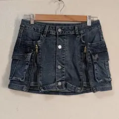お値下げ可 Y2K ミニスカート ローライズ デニム ギャル 古着系