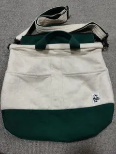 最終値下げ!!CHUMS ショルダーバッグ アイボリー/グリーン