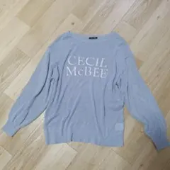 CECIL McBEE SUREVE 長袖 サマーニット ライトブルー　水色のサムネイル