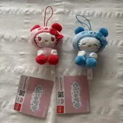 ハローキティ むにゃすやマスコット 2色セット
