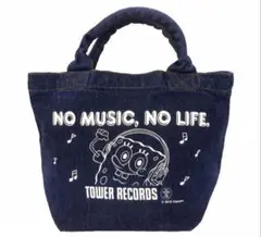 TOWER RECORDSNO MUSIC ,NO LIFEスポンジ・ボムバッグ