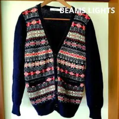 BEAMS LIGHTS メンズM カーディガン 紺のサムネイル