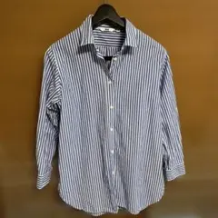 UNIQLO ストライプ 七分袖シャツ M