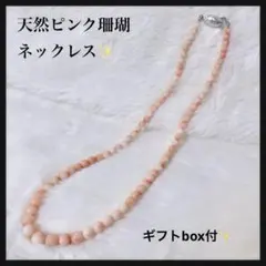 【未使用級】 天然ピンク珊瑚 コーラルピンク ネックレス 可愛い シルバー刻印