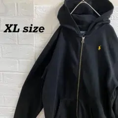 ポロラルフローレン 80s三角タグ　ジップアップパーカー　ブラック